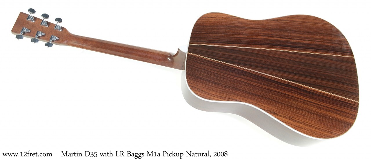 Martin D35 with LR Baggs M1a Pickup Natural, 2008 Full Rear View