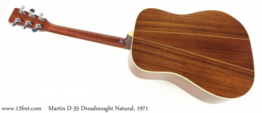 Martin D-35 Dreadnought Natural, 1971 Full Rear View