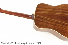 Martin D-35 Dreadnought Natural, 1971 Full Rear View