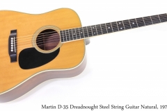 Martin D-35 Dreadnought Steel String Guitar Natural, 1973 Full Front View