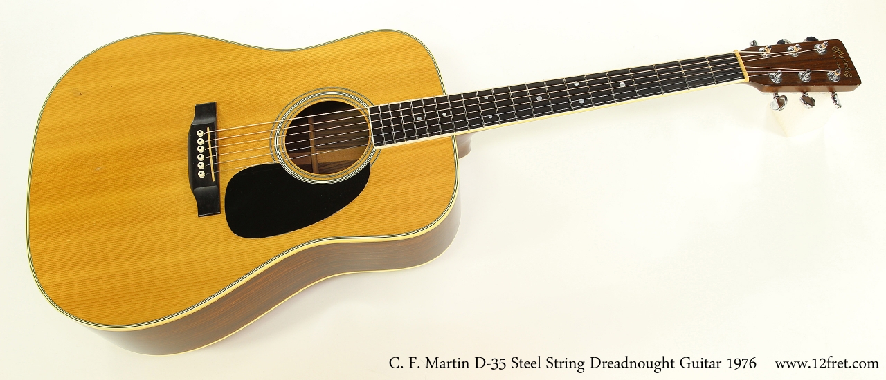 C. F. Martin D-35 Steel String Dreadnought Guitar 1976   Full Front View