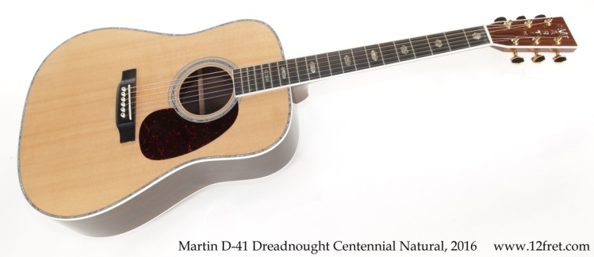 Martin D-41 Dreadnought Centennial Natural, 2016  Full Front View