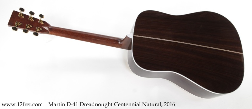 Martin D-41 Dreadnought Centennial Natural, 2016  Full Rear View