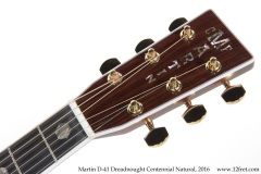 Martin D-41 Dreadnought Centennial Natural, 2016  Head Front View