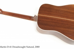 Martin D-41 Dreadnought Natural, 2000 Full Rear View