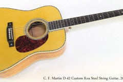 C. F. Martin D-42 Custom Koa Steel String Guitar, 2005    Full Rear View