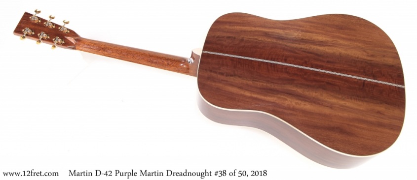 Martin D-42 Purple Martin Dreadnought #38 of 50, 2018 Full Rear View