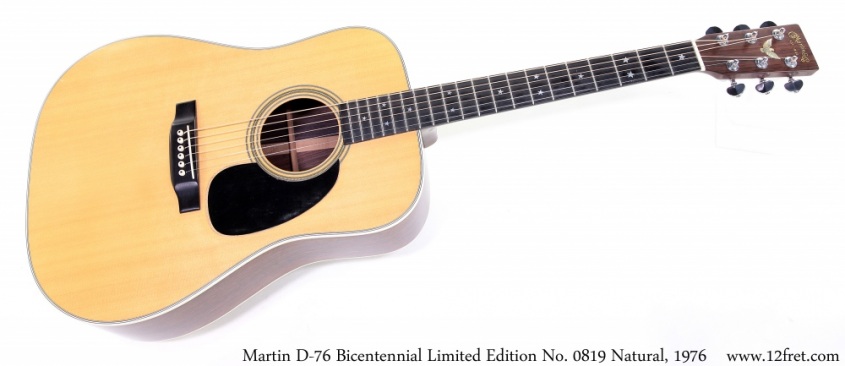 Martin D-76 Bicentennial Limited Edition No. 0819 Natural, 1976 Full Front View