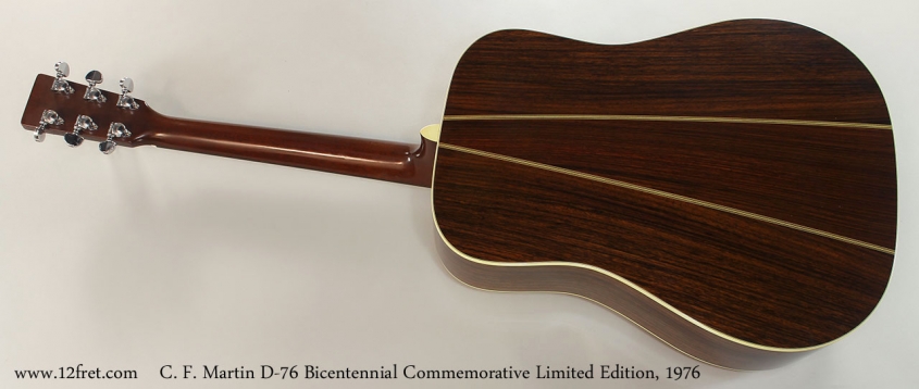 C. F. Martin D-76 Bicentennial Commemorative Limited Edition, 1976 Full Rear View