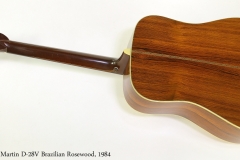 C F Martin D-28V Brazilian Rosewood, 1984  Full Rear View