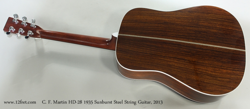 C. F. Martin HD-28 1935 Sunburst Steel String Guitar, 2013 Full Rear View