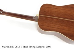 Martin HD-28LSV Steel String Natural, 2000 Full Rear View