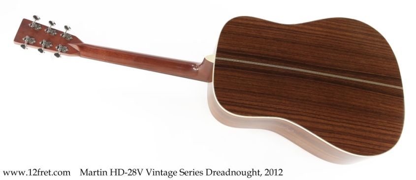 Martin HD-28V Vintage Series Dreadnought, 2012 Full Rear View