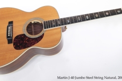 Martin J-40 Jumbo Steel String Natural, 2005 Full Front View