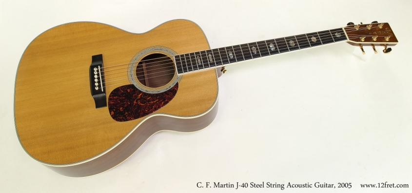 C. F. Martin J-40 Steel String Acoustic Guitar, 2005  Full Front View