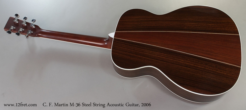 C. F. Martin M-36 Steel String Acoustic Guitar, 2006 Full Rear View