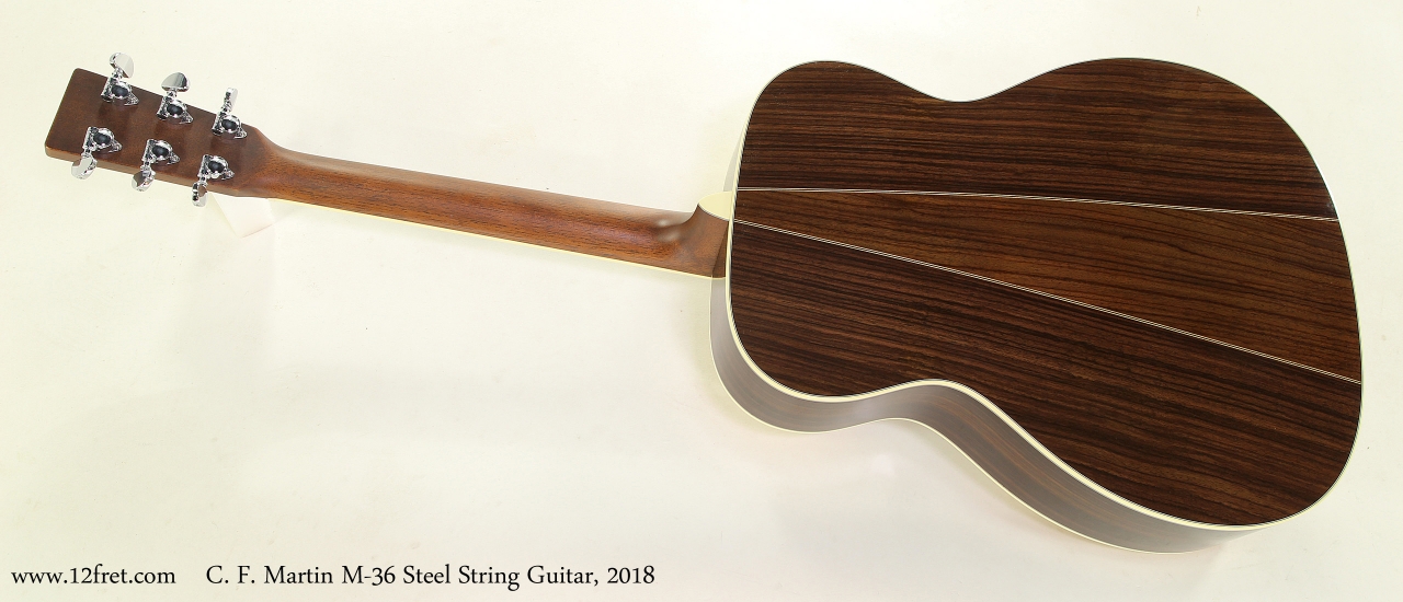 C. F. Martin M-36 Steel String Guitar, 2018 Full Rear View
