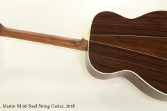 C. F. Martin M-36 Steel String Guitar, 2018 Full Rear View