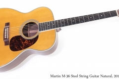 Martin M-36 Steel String Guitar Natural, 2012 Full Front View