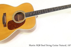 Martin M38 Steel String Guitar Natural, 1977 Full Front View