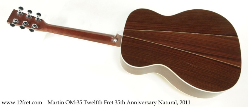 Martin OM-35 Twelfth Fret 35th Anniversary Natural, 2011 Full Rear View