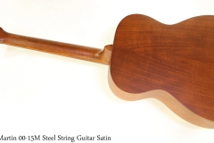 Martin 00-15M Steel String Guitar Satin Full Rear View