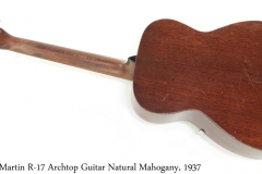 Martin R-17 Archtop Guitar Natural Mahogany, 1937 Full Rear View