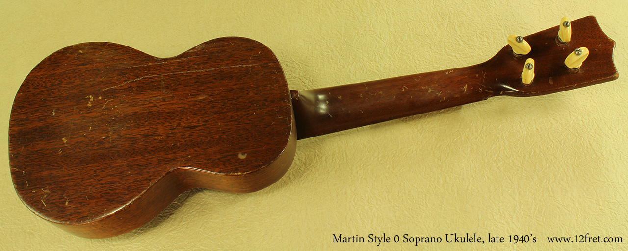 Martin Style 0 Soprano Ukulele late 1940 s www.12fret