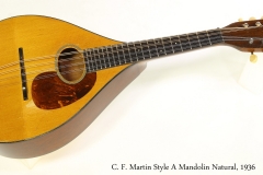 C. F. Martin Style A Mandolin Natural, 1936 Full Front View