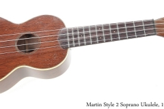 Martin Style 2 Soprano Ukulele, 1940s Full Front View