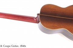 Martin & Coupa Guitar, 1840s Full Rear View