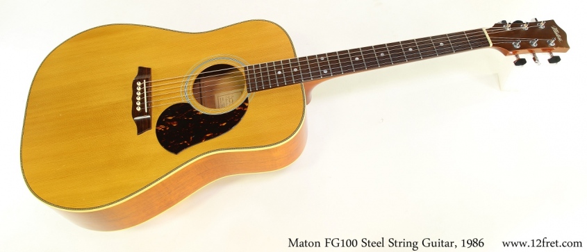 Maton FG100 Steel String Guitar, 1986 Full Front View