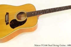 Maton FG100 Steel String Guitar, 1986 Full Front View