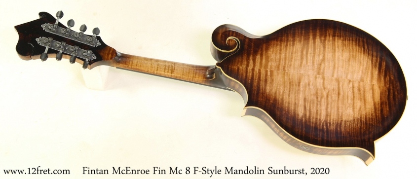 Fintan McEnroe Fin Mc 8 F-Style Mandolin Sunburst, 2020 Full Rear View