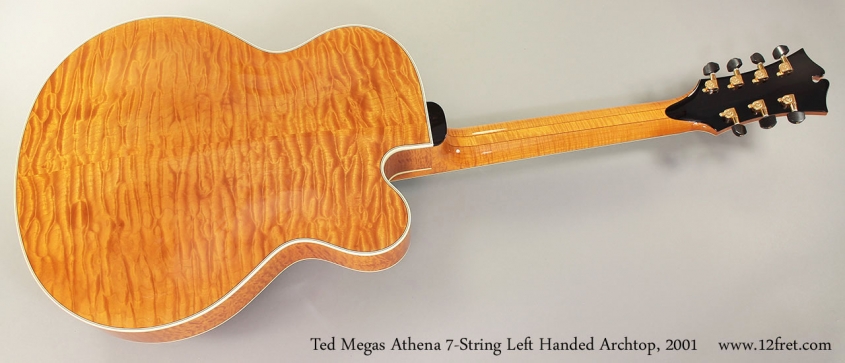 Ted Megas Athena 7-String Left Handed Archtop, 2001 Full Rear View