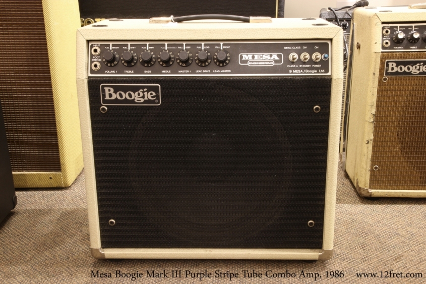 Mesa Boogie Mark III Purple Stripe Tube Combo Amp, 1986   Full Front View