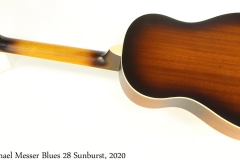 Michael Messer Blues 28 Sunburst, 2020 Full Rear View