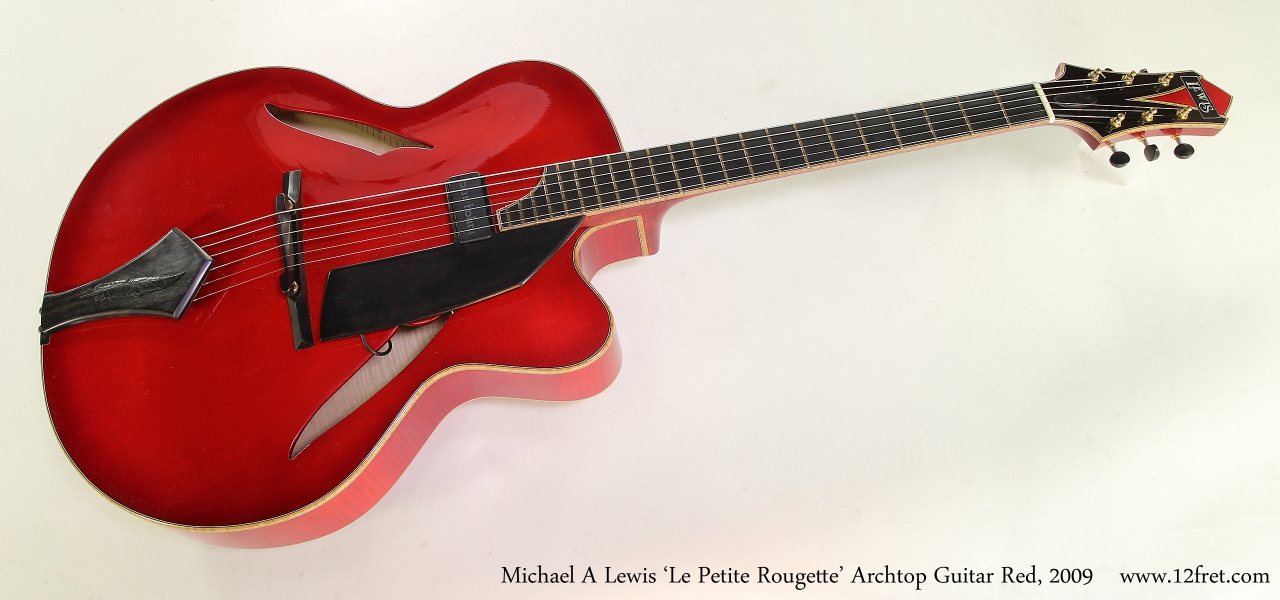 Michael A Lewis 'Le Petite Rougette' Archtop Guitar Red, 2009 Full Front View