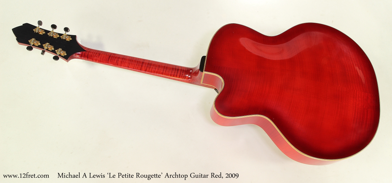 Michael A Lewis 'Le Petite Rougette' Archtop Guitar Red, 2009 Full Rear View