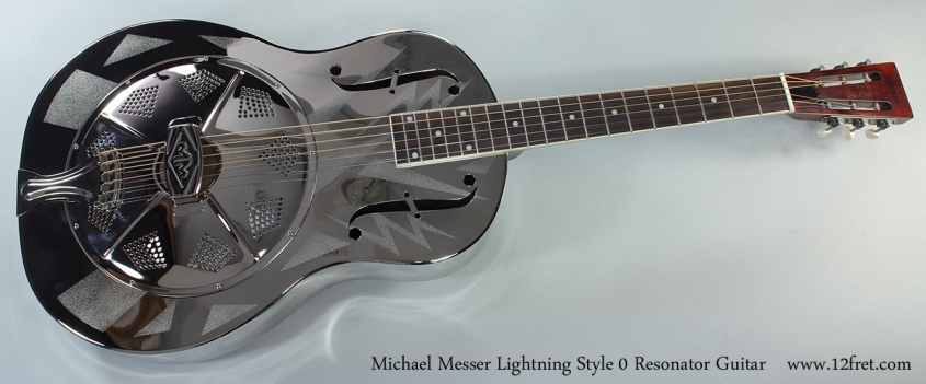 Michael Messer Lightning Style 0 Resonator Guitar Full Front View