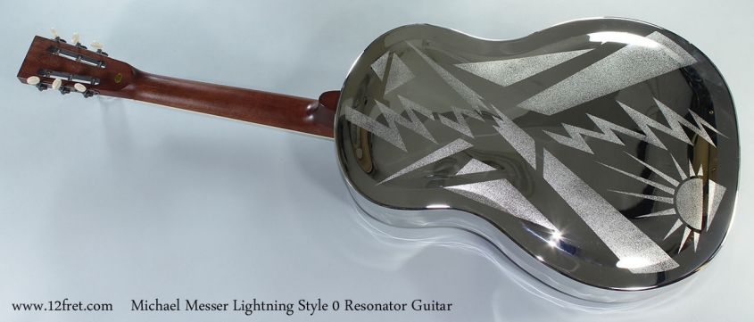 Michael Messer Lightning Style 0 Resonator Guitar Full Rear View