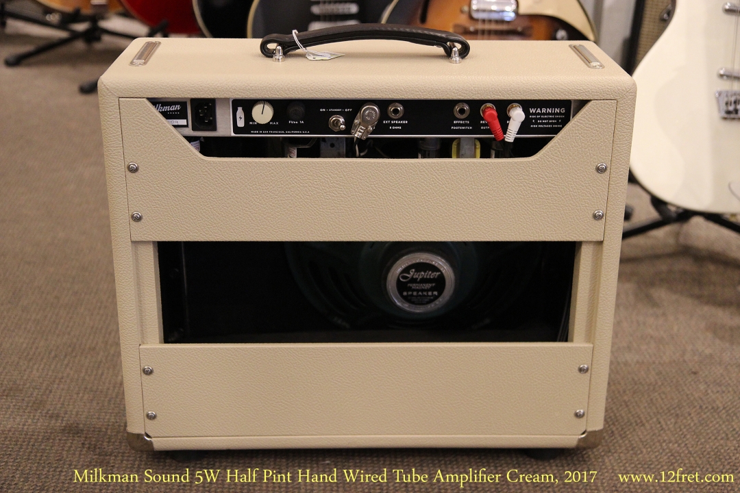 Milkman Sound 5W Half Pint Hand Wired Tube Amplifier Cream, 2017   Full Rear View