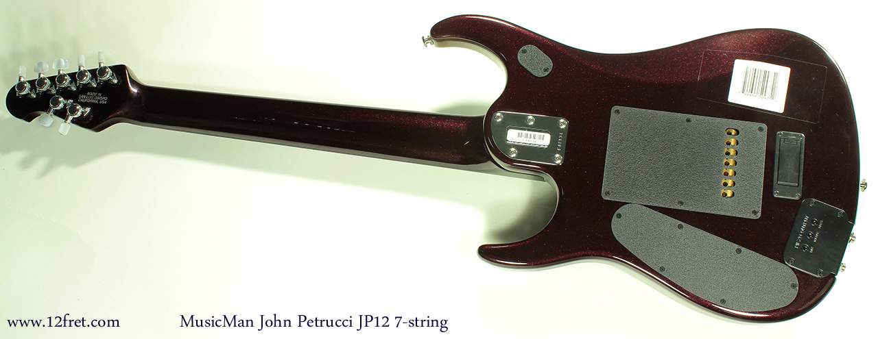 Ernie Ball MusicMan JP12 7-string full rear view