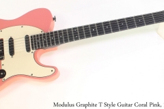 Modulus Graphite T Style Guitar Coral Pink, 1987 Full Front View