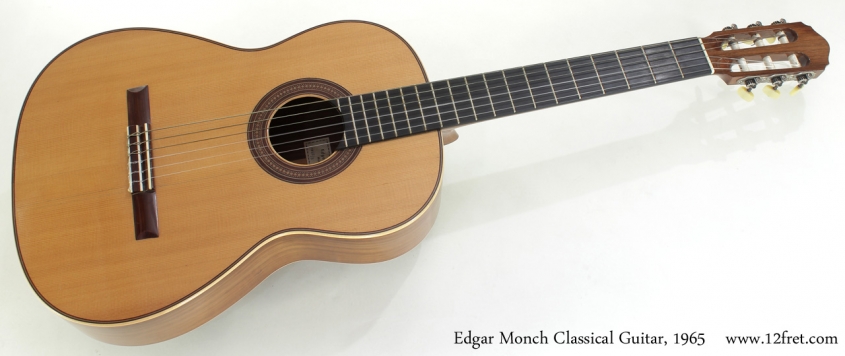 Edgar Monch Classical Guitar, 1965 full front view