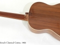 Edgar Monch Classical Guitar, 1965 full rear view