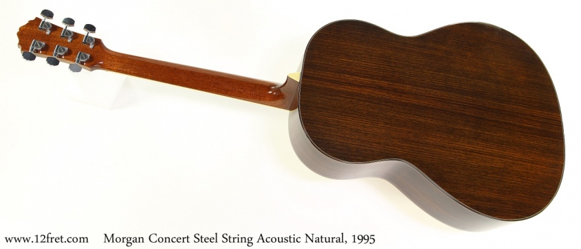 Morgan Concert Steel String Acoustic Natural, 1995 Full Rear View