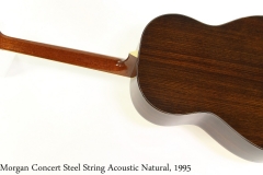 Morgan Concert Steel String Acoustic Natural, 1995 Full Rear View