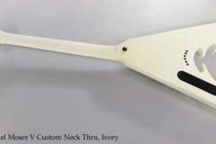 Neal Moser V Custom Neck Thru, Ivory Full Rear View