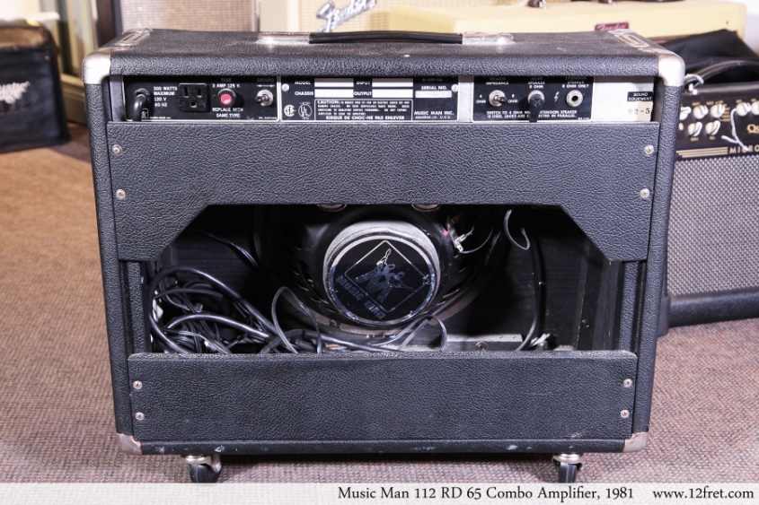 Music Man 112RD65 Combo Amplifier, 1981 Full Rear View
